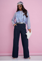 Nohavice z paskiem Arianna modré