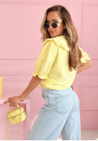 Košeľa z kołnierzem w paski Kaya blankytná