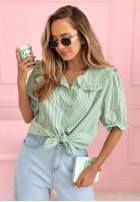 Košeľa z kołnierzem w paski Kaya blankytná