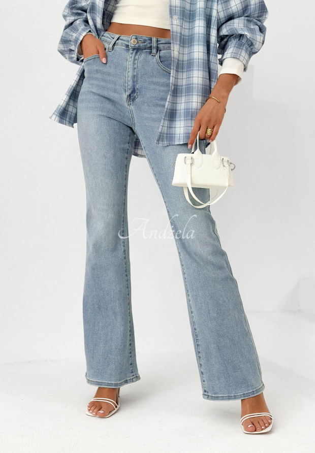 Dž&iacute;nsy zvony Denim Elegance modr&eacute;