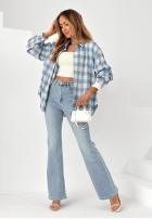 Nohavice džínosové dzwony Denim Elegance modré