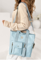 Skórzana Kabelka Georgina púdrovo ružová