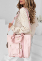 Skórzana Kabelka Georgina púdrovo ružová