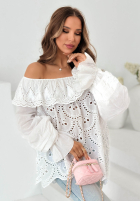 Ażurowa Blúzka Španielsky Summer Seaside béžová