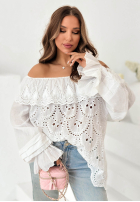 Ażurowa Blúzka Španielsky Summer Seaside béžová