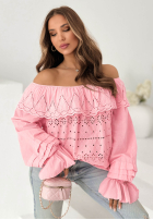 Ażurowa Blúzka Španielsky boho Pretty Sunshine béžová