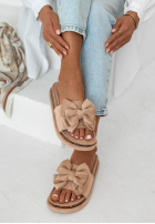 Šľapky  z kokardką Ismeralda čierne