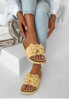 Šľapky  z kokardką Ismeralda čierne