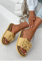 Šľapky  z kokardką Ismeralda čierne