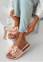 Šľapky  z kokardką Ismeralda čierne