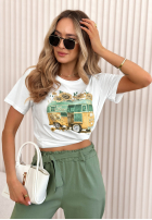 Tričko z nadrukiem Love Van Biela