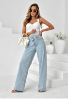 Top z paskiem Don’t Be Late ecru