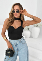 Top z paskiem Don’t Be Late ecru