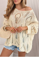 Ażurowy Sveter Nayami ecru