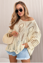 Ażurowy Sveter Nayami ecru
