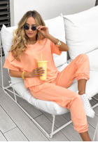 Súprava Tričko i Nohavice dresowe Double Trouble broskyňový