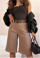 látkové spodenki bermudy Let It Be béžové