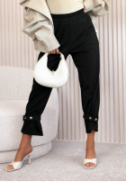 látkové Nohavice Classic Fit čierne