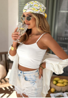 Krótki top na ramiączkach All For You olivový