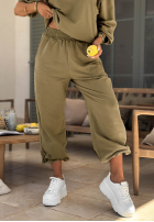 Tepláková súprava Mikina i Nohavice Right On Time olivový