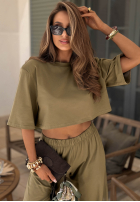 Bawełniany Tričko z poduszkami Silent Hour čokoládový