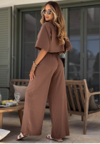 Bawełniane Nohavice dresowe wide leg Silent Hour olivové