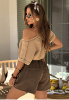 džínosové Kraťasy  Safari Trip žlté