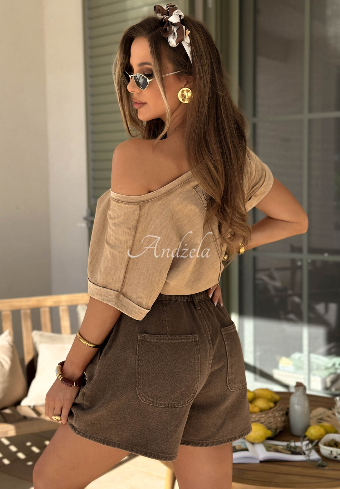 Džínsové šortky Safari Trip čokoládové