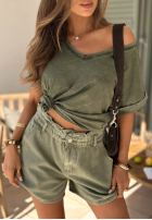 džínosové Kraťasy  Safari Trip žlté