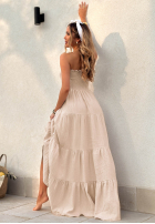 Šaty maxi z falbankami Morning Light žltá