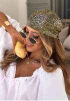 Wzorzysta Šatky Print Story khaki