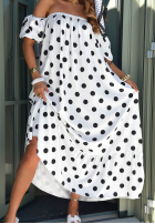 Sukňa  z falbanką w Bodky  Dotty Days ecru