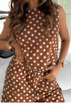 látkové Nohavice balloon w Bodky  Sweet Dots čokoládové