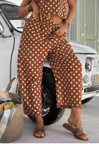 látkové Nohavice balloon w Bodky  Sweet Dots čokoládové