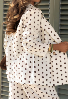 Elegancka Sako w Bodky  Timeless Dots ecru