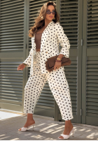 Nohavice w Bodky  Timeless Dots ecru