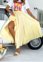 Sukňa  maxi ombre Anessia biało-ružová