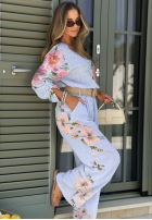 Súprava Blúzka i Nohavice w kwiaty Sunny Harmony béžový