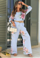 Súprava Blúzka i Nohavice w kwiaty Sunny Harmony béžový
