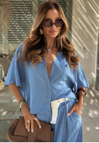 Košeľa z kieszonką Italian Sky modrá