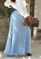 látkové Nohavice w paski Sunshine Story blankytné