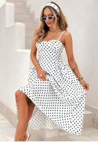 Šaty maxi na ramiączkach w Bodky  Mia Dotti Biela