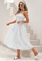 Šaty maxi na ramiączkach w Bodky  Mia Dotti Biela