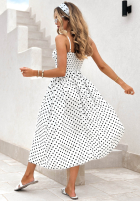 Šaty maxi na ramiączkach w Bodky  Mia Dotti Biela