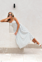 Šaty maxi na ramiączkach w Bodky  Mia Dotti Biela