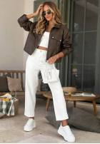 Skórzana Bunda bomberka Less Is More Mokka