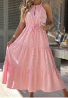 Zwiewna Šaty na ramiączkach w kratę Summer Sorbet žltá