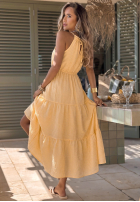 Zwiewna Šaty na ramiączkach w kratę Summer Sorbet žltá