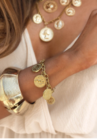 Náramok łańcuszek z monetami Falling Gold zlatá