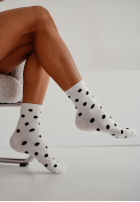 Dlhé skarpetki w Bodky  Little Dots biele